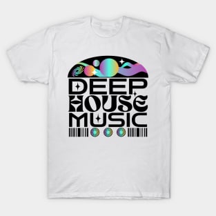 DEEP HOUSE  - Orbs And Stars (blue/purple/black) T-Shirt